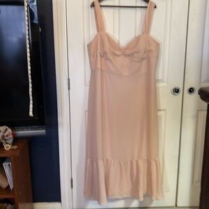 Anthropologie BHLDN Munroe Georgette Dress 22W Blush Dream Feminine Romantic